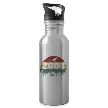 2004 Vintage Cadeau D’anniversaire 2004 Retro 2004 - Gourde avec paille intégrée - argent clair - Droite