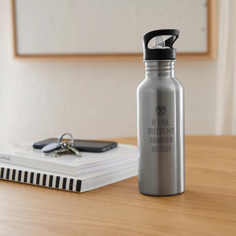 Internet WWW Webmaster Computer Nerd Geschenk Trinkflasche mit integriertem Trinkhalm