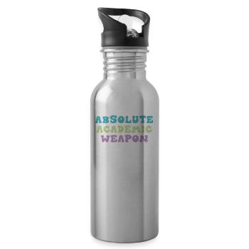 Studenten Absolute Academic Weapon - Trinkflasche mit integriertem Trinkhalm - Lightsilver - Rechts