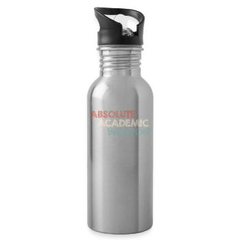 Studenten Absolute Academic Weapon - Trinkflasche mit integriertem Trinkhalm - Lightsilver - Rechts