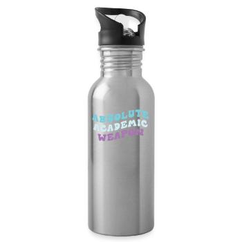 Studenten Absolute Academic Weapon - Trinkflasche mit integriertem Trinkhalm - Lightsilver - Rechts