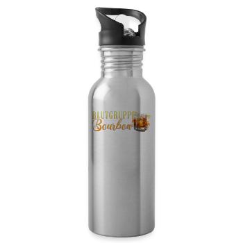 Blutgruppe Bourbon Cocktail Barkeeper - Trinkflasche mit integriertem Trinkhalm - Lightsilver - Rechts