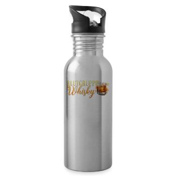 Blutgruppe Whisky Cocktail Für Barkeeper - Trinkflasche mit integriertem Trinkhalm - Lightsilver - Rechts