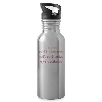 I make nail contact before nail tech - Water bottle with straw - silver - Right