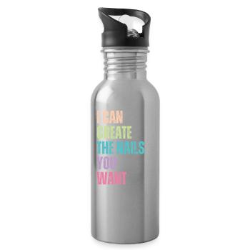 I create the nails you want manicure - Water bottle with straw - silver - Right