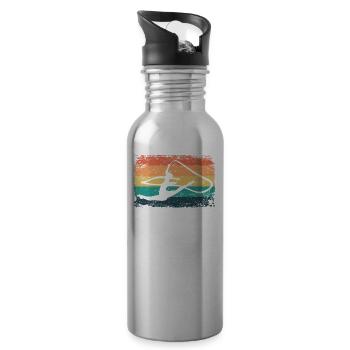 Gymnastin Boden Retro Rhythmische Gymnastik - Trinkflasche mit integriertem Trinkhalm - Lightsilver - Rechts