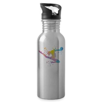 Gymnastin Mit Ball Rhythmische Gymnastik - Trinkflasche mit integriertem Trinkhalm - Lightsilver - Rechts