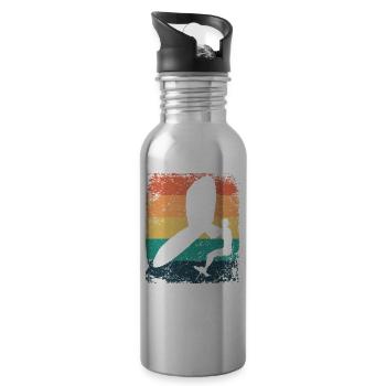 Flügelfolie Wingsurfing Retro-folie Flügel - Trinkflasche mit integriertem Trinkhalm - Lightsilver - Rechts