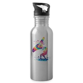 Wing Foil Wingsurfing Mann Foil Wing - Trinkflasche mit integriertem Trinkhalm - Lightsilver - Rechts