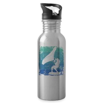 Flügelfolie Wingsurfing Retro-folie Flügel - Trinkflasche mit integriertem Trinkhalm - Lightsilver - Rechts