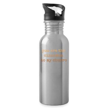 You're the Cinnamon for my churro - Water bottle with straw - silver - Right