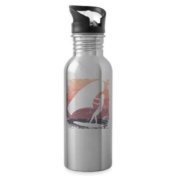 Flügelfolie Wingsurfing Retro-folie Flügel - Trinkflasche mit integriertem Trinkhalm - Lightsilver - Rechts