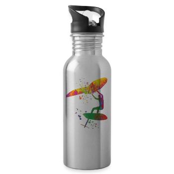 Wing Foil Wingsurfing Mann Foil Wing - Trinkflasche mit integriertem Trinkhalm - Lightsilver - Rechts