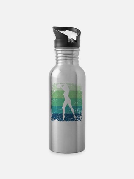 Gymnastikball Retro Rhythmische Gymnastik - Trinkflasche mit integriertem Trinkhalm - Lightsilver