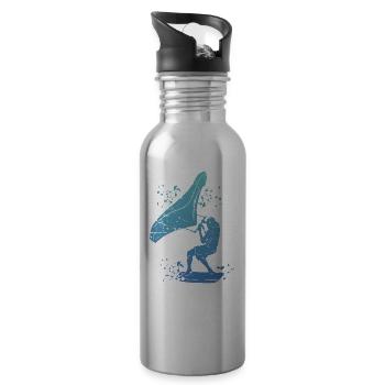 Wing Foil Wingsurfing Man Foil Wing - Gourde avec paille intégrée - argent clair - Droite