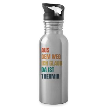 Ich Glaub Da ist Thermik RC Segelflieger - Trinkflasche mit integriertem Trinkhalm - Lightsilver - Rechts
