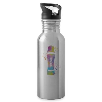 Bingo Dauber Watercolor Bingo - Water bottle with straw - silver - Right