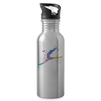 Ballet Danseur Colorsplash Man Ballerino - Gourde avec paille intégrée - argent clair - Droite