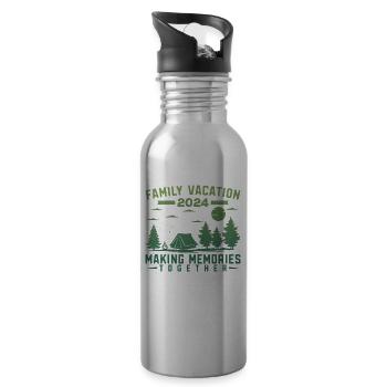 Familienurlaub Making Memories - Trinkflasche mit integriertem Trinkhalm - Lightsilver - Rechts