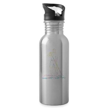 Stand Up Paddling Stand Up Board Sup - Trinkflasche mit integriertem Trinkhalm - Lightsilver - Rechts