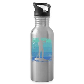 Stand Up Paddling Stand Up Board Sup - Trinkflasche mit integriertem Trinkhalm - Lightsilver - Rechts