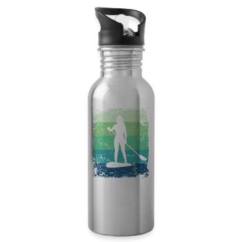 Stand Up Paddling Stand Up Board Sup - Trinkflasche mit integriertem Trinkhalm - Lightsilver - Rechts