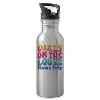 Girls On The Loose moms Friends Trip - Gourde avec paille intégrée - argent clair - Droite