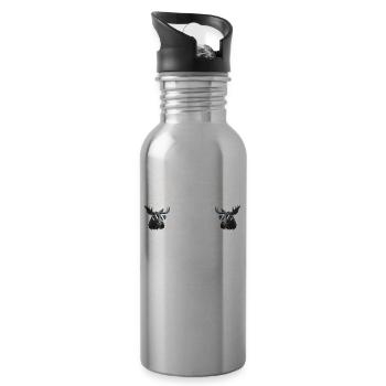 Anonymoose Ist Mein Spirit Animal Cooler Elch - Trinkflasche mit integriertem Trinkhalm - Lightsilver - Rechts