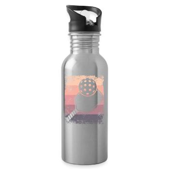 Wiffleball Club Retro Pickleball Team - Water bottle with straw - silver - Right