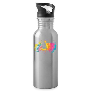 Heavy Duty Bike Cargo Bike Cargo Bike Cargo Bike - Water bottle with straw - silver - Right