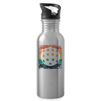 Wiffleball Club Retro Pickleball Team - Water bottle with straw - silver - Right