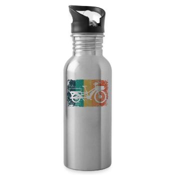 Lastenfahrrad Lastenrad Cargo Bike Cargobike - Water bottle with straw - silver - Right