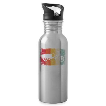 Lastenfahrrad Lastenrad Cargo Bike Cargobike - Water bottle with straw - silver - Right