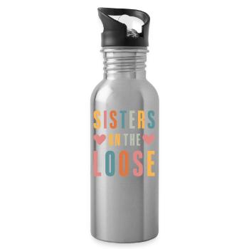 Sisters On The Loose Girls Reunion Trip - Water bottle with straw - silver - Right