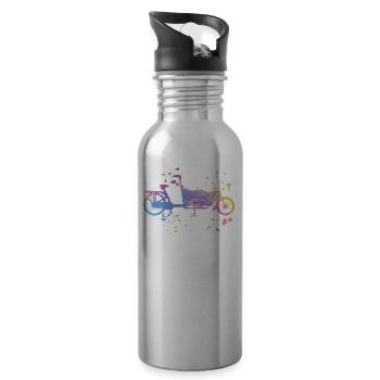 Heavy Duty Bike Cargo Bike Cargo Bike Cargo Bike - Water bottle with straw - silver - Right