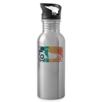 Lastenfahrrad Lastenrad Cargo Bike Cargobike - Water bottle with straw - silver - Right