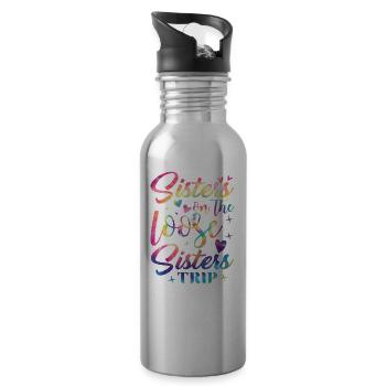 Sisters On The Loose Girls Reunion Trip - Water bottle with straw - silver - Right