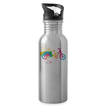 Heavy Duty Bike Cargo Bike Cargo Bike Cargo Bike - Water bottle with straw - silver - Right