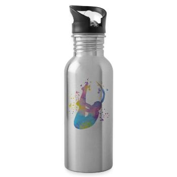 Diving, Synchronized Diving, Artistic Jumping - Water bottle with straw - silver - Right
