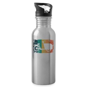 Lastenfahrrad Lastenrad Cargo Bike Cargobike - Water bottle with straw - silver - Right