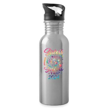 Sisters On The Loose Girls Reunion Trip - Water bottle with straw - silver - Right
