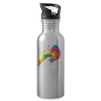 Diving Synchronized Diving - Water bottle with straw - silver - Right