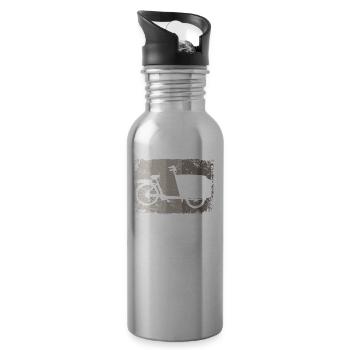Lastenfahrrad Lastenrad Cargo Bike Cargobike - Water bottle with straw - silver - Right