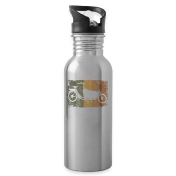 Lastenfahrrad Lastenrad Cargo Bike Cargobike - Water bottle with straw - silver - Right