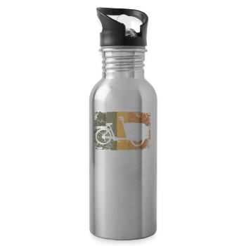 Lastenfahrrad Lastenrad Cargo Bike Cargobike - Water bottle with straw - silver - Right