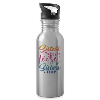 Sisters On The Loose Girls Reunion Trip - Water bottle with straw - silver - Right