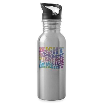 Nicht Despektierlich Gemeint - Trinkflasche mit integriertem Trinkhalm - Lightsilver - Rechts