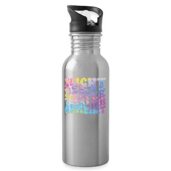 Nicht Despektierlich Gemeint - Trinkflasche mit integriertem Trinkhalm - Lightsilver - Rechts