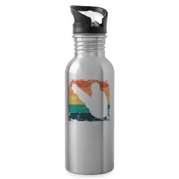 Diving, Artistic Jumping, Synchronized Diving - Water bottle with straw - silver - Right
