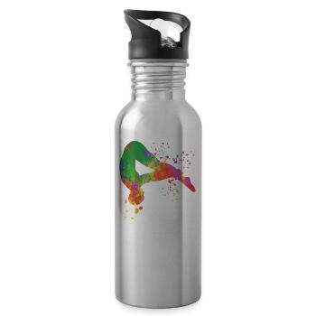 Plongeur en eau synchronisé High Diver - Gourde avec paille intégrée - argent clair - Droite